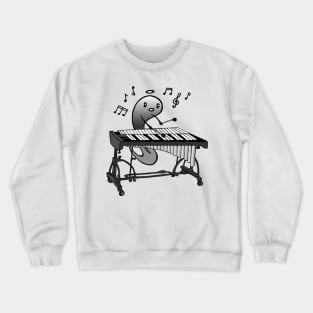 Little Tadpole Vibraphone Player In Love with Music Taking the Center Stage Crewneck Sweatshirt